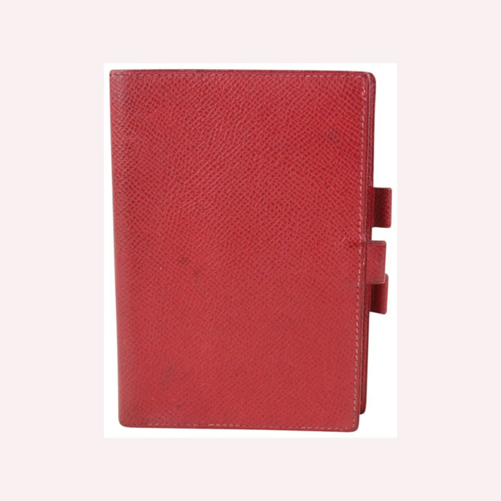Herms Small Red Epsom Leather Agenda 1020h36